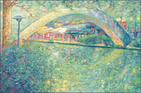 San Antonio Riverwalk, Original Painting by Adan Lerma San Antonio Riverwalk, Original Painting by Adan Lerma