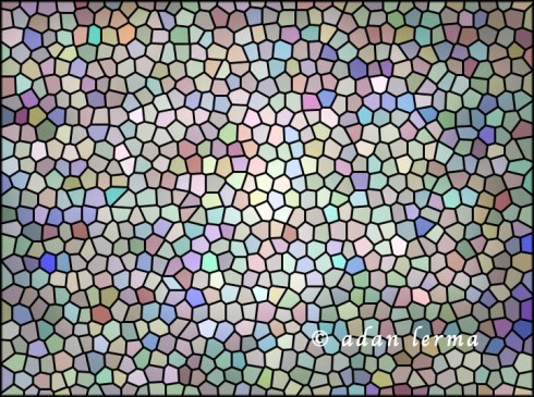 Field of Early Spring Flowers, Original Photography by Adan Lerma, Mosaic Filter