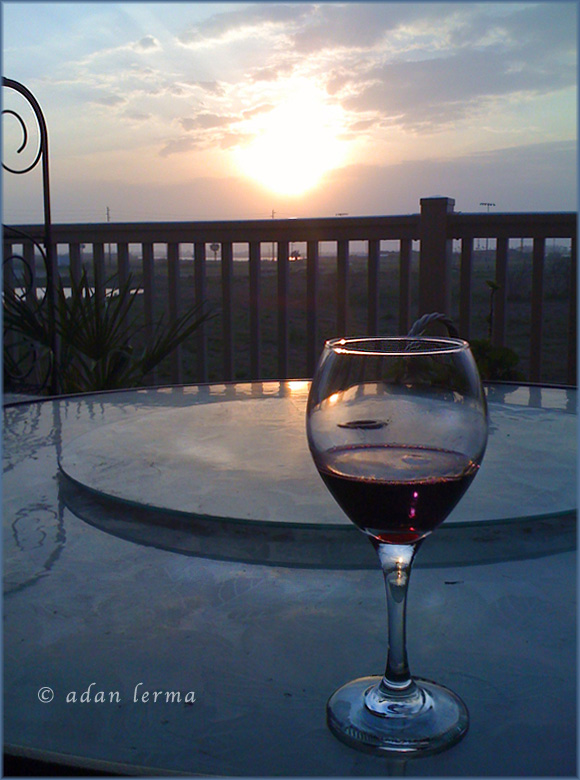 Wine Glass on Terrace