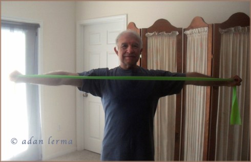 Elastic Band Heart Opener Demo - Arms Extended Heart Open Position