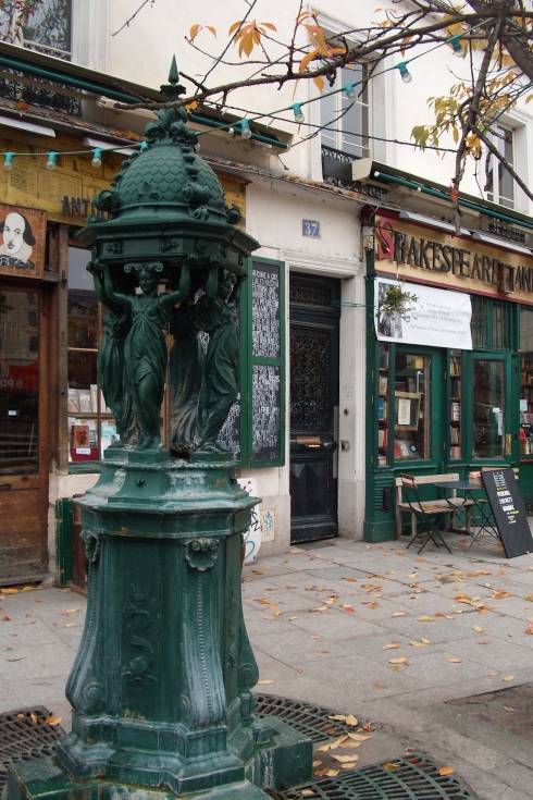 Sculpture Fronting Shakespeare and Company