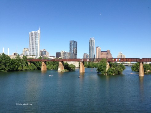 Austin Skyline and Railroad Bridge