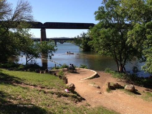 On the Bench, In the Canoe, By the River, Austin Texas