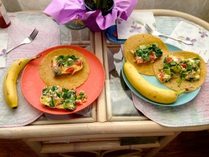 Breakfast taco dish plates