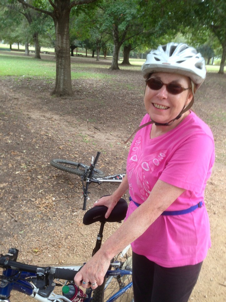 Sheila on bike ride round Lady Bird Lake Oct 2014 ©Felipe Adan Lerma
