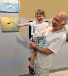 Self Portrait at Jerry’s Artarama Veterans art show w/youngest grandchild ©Felipe Adan Lerma