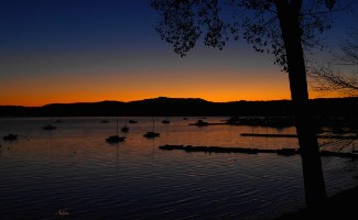 Nautical Sunrise Mount Mansfield From Malletts Bay ©Felipe Adan Lerma