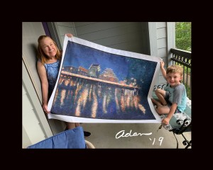 Auction #1 - Signed Artist’s Proof 1 of 2 of “Austin at Night” circa 2003 © Felipe Adan Lerma