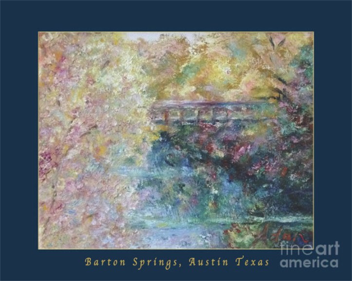 Autumn Colors Pedestrian Bridge Poster ©Felipe Adan Lerma - https://felipeadan-lerma.pixels.com/featured/birds-boaters-and-bridges-of-barton-springs-autumn-colors-pedestrian-bridge-greeting-card-poster-felipe-adan-lerma.html