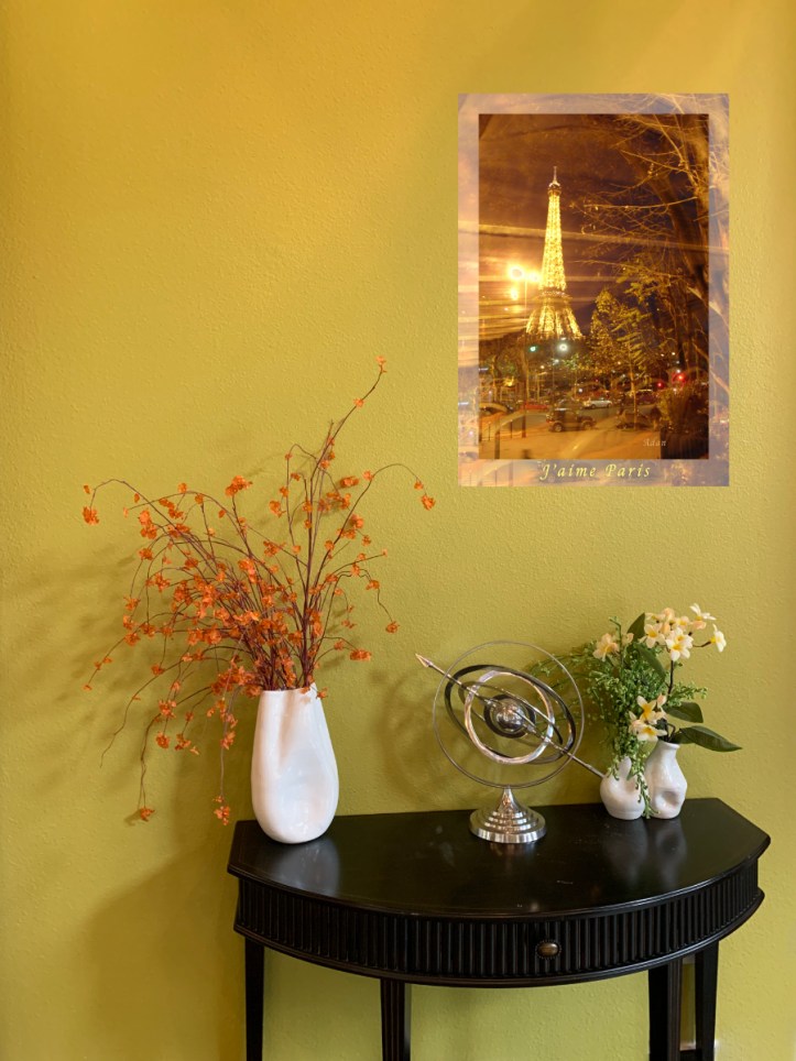 Eiffel Tower Bus Tour Night Poster @ Felipe Adan Lerma