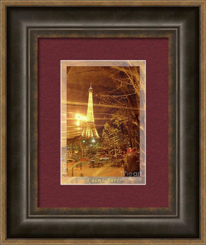 Eiffel Tower Tour Bus Night Poster - gift framed item available on Fine Art America - https://fineartamerica.com/featured/eiffel-tower-by-bus-tour-greeting-card-poster-felipe-adan-lerma.html?product=framed-print