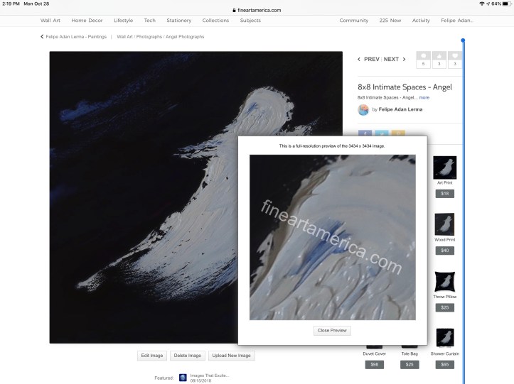 Angel with detail on Fine Art America ©Felipe Adan Lerma https://fineartamerica.com/featured/8x8-intimate-spaces-angel-felipe-adan-lerma.html