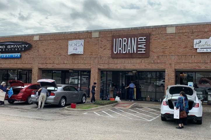 Delivering Art to Creative Arts Society showing at Urban Hair Nov 2019