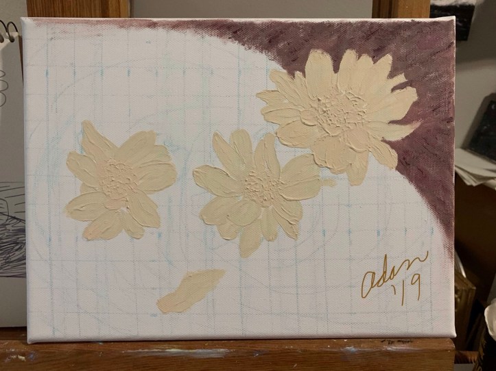 Floating Blooms Acrylic Experiment, Shaping & Movement 11.29.19 ©Felipe Adan Lerma