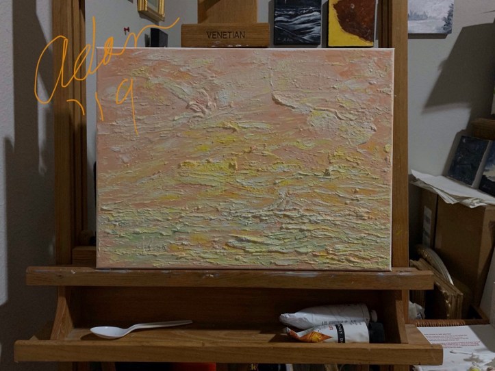 In-progress Textured Painting ‘19 ©Felipe Adan Lerma