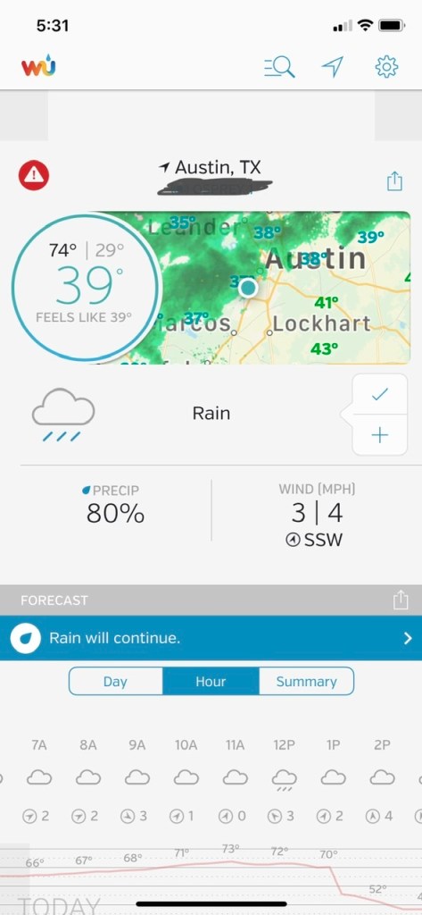 Temperature Range Veteran’s Day 2019 : 68, 9 am, 39, 5:31 pm; predicted low: 29 - 45 degree drop from high of 74 + winds to 40mph!