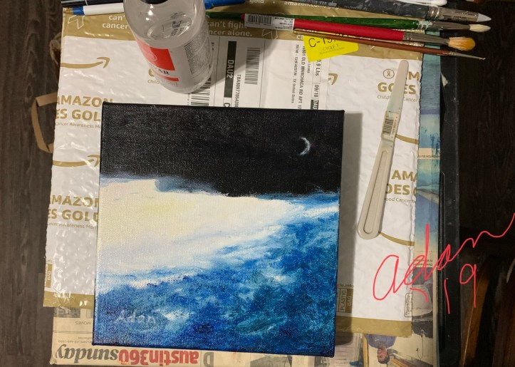 In-progress Moon Painting ‘19 ©Felipe Adan Lerma