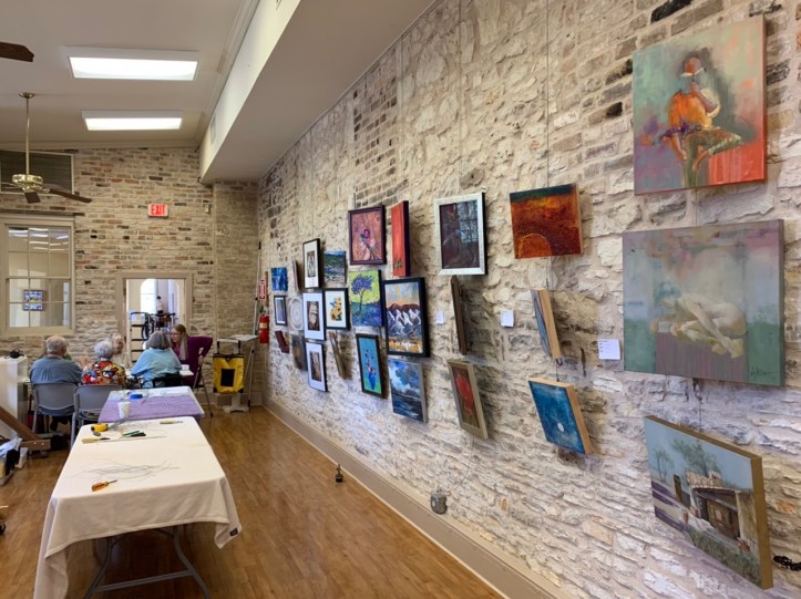 Old Bakery & Emporium 2019 Dec Austin Area Artists Show Set-up e ©Felipe Adan Lerma