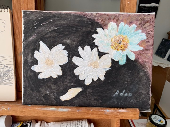 Floating Blooms Acrylic Experiment, morning shot closeup 12.03.19 ©Felipe Adan Lerma