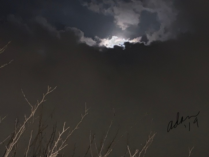 Evening Walk 12.09.19 clouds moon Β©Felipe Adan Lerma