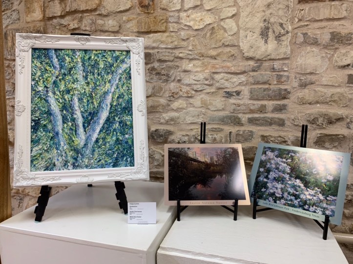 Old Bakery & Emporium 2019 Dec Austin Area Artists Show Set-up a ©Felipe Adan Lerma