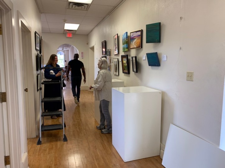 Old Bakery & Emporium 2019 Dec Austin Area Artists Show Set-up g ©Felipe Adan Lerma