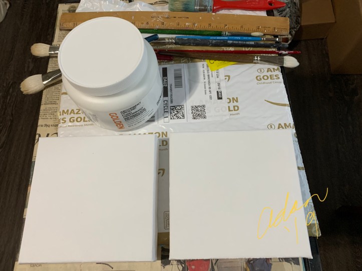 Applying Golden Absorbent Ground, Two 6x6s 12.20.20 https://amzn.to/2ZaLIRz