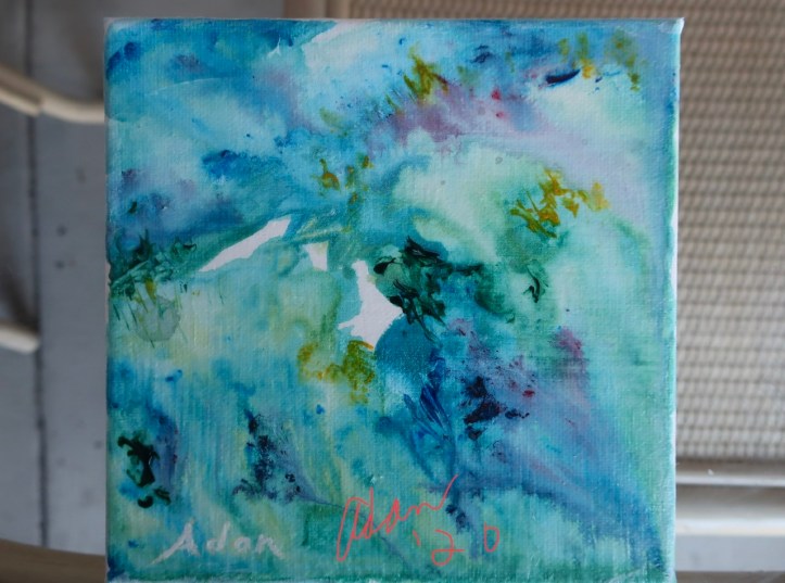 Ridges of Light 6x6 Watercolor ©Felipe Adan Lerma https://felipeadan-lerma.pixels.com/featured/ridges-of-spring-light-6x6-acrylic-watercolor-2-felipe-adan-lerma.html