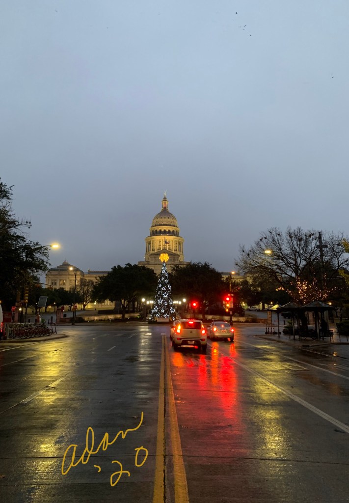 Texas State Capitol Bldg from outside the Old Bakery & Emporium 01.02.20 ©Felipe Adan Lerma