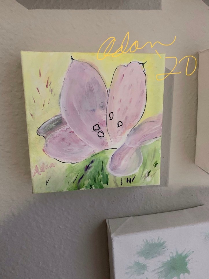 Lost Edges Idea - Violet Bloom Yellow Background 02.17.20