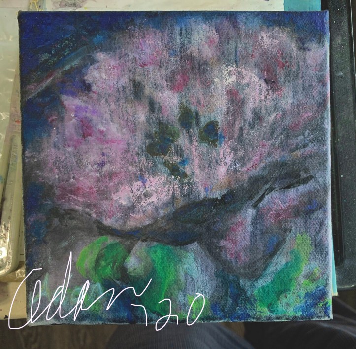 Flowering at Dawn, in-progress after Spectrafix spray coat 02.09.2020 ©Felipe Adan Lerma