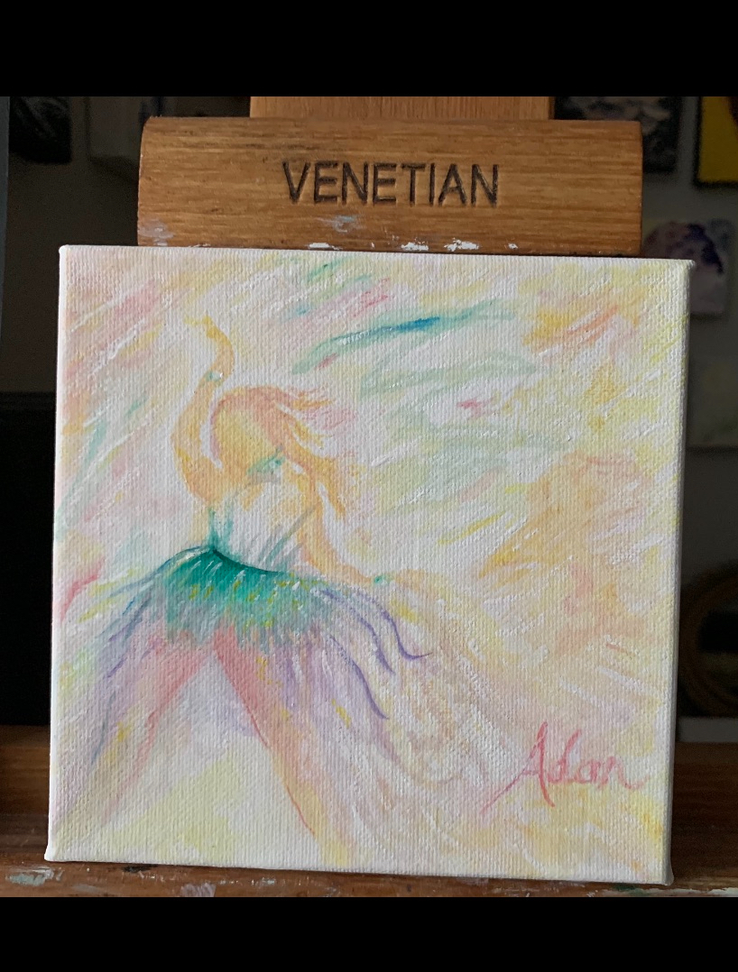 Dancing Between the Lines ©Felipe Adan Lerma white absorbent ground watercolor May 2020