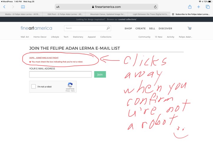 Join My Email List at Fine Art America - Felipe Adan Lerma Artist - https://fineartamerica.com/subscribememberemaillist.html?memberidtype=artistid&memberid=459979