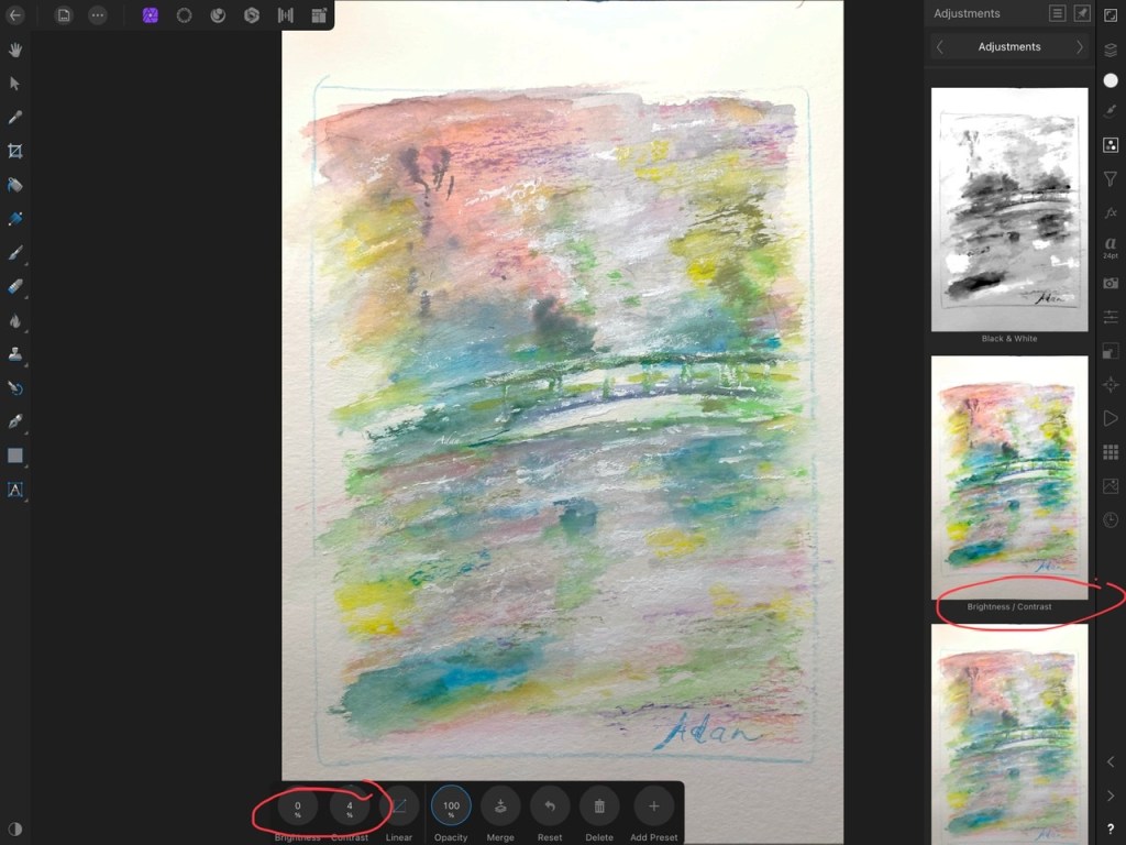 January 13, 2021 – Monet’s Garden April Rain in Giverny, Photo to Oil to Watercolors through Three Decades, Part 5 – (Non-Professional) Challenges Photographing Painting&nbsp;Nuances