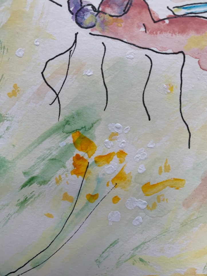 Detail, Floating Butterfly ©Felipe Adan Lerma Pen and Ink with Watercolor 01.29.21 https://felipeadan-lerma.pixels.com/featured/floating-butterfly-1-pen-and-ink-with-watercolor-felipe-adan-lerma.html