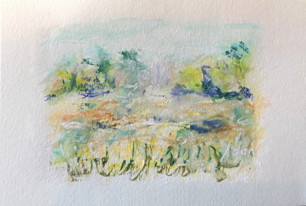 February 23, 2021 – Texas Hill Country November – circa 2021 Watercolor – Adan’s PhotoPoems