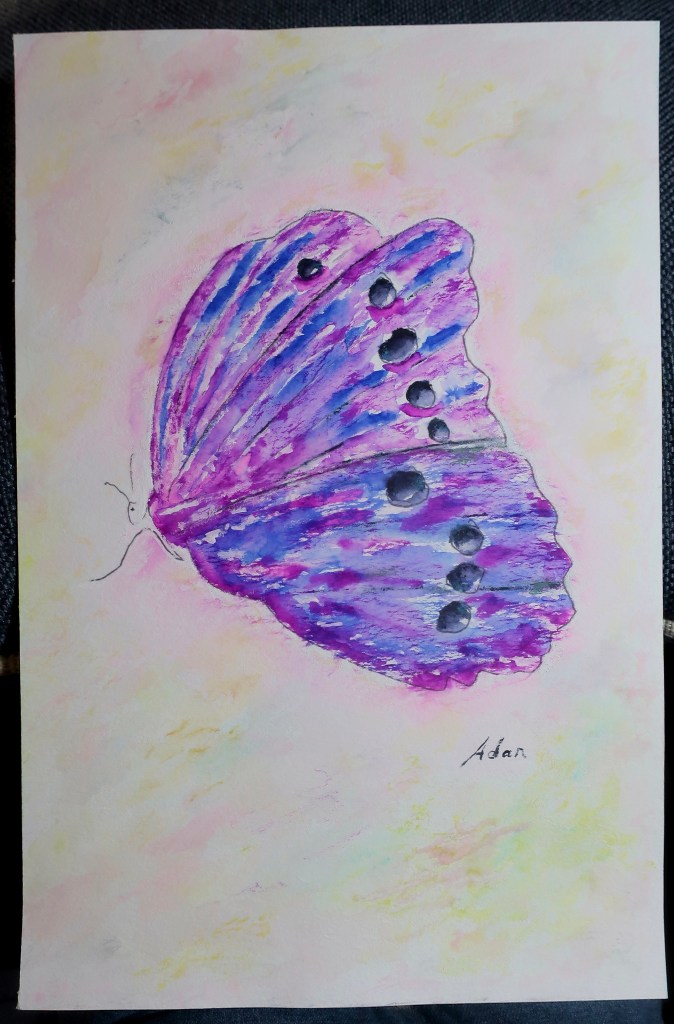 Sky on Fire Butterfly ©Felipe Adan Lerma in progress 03.18.21