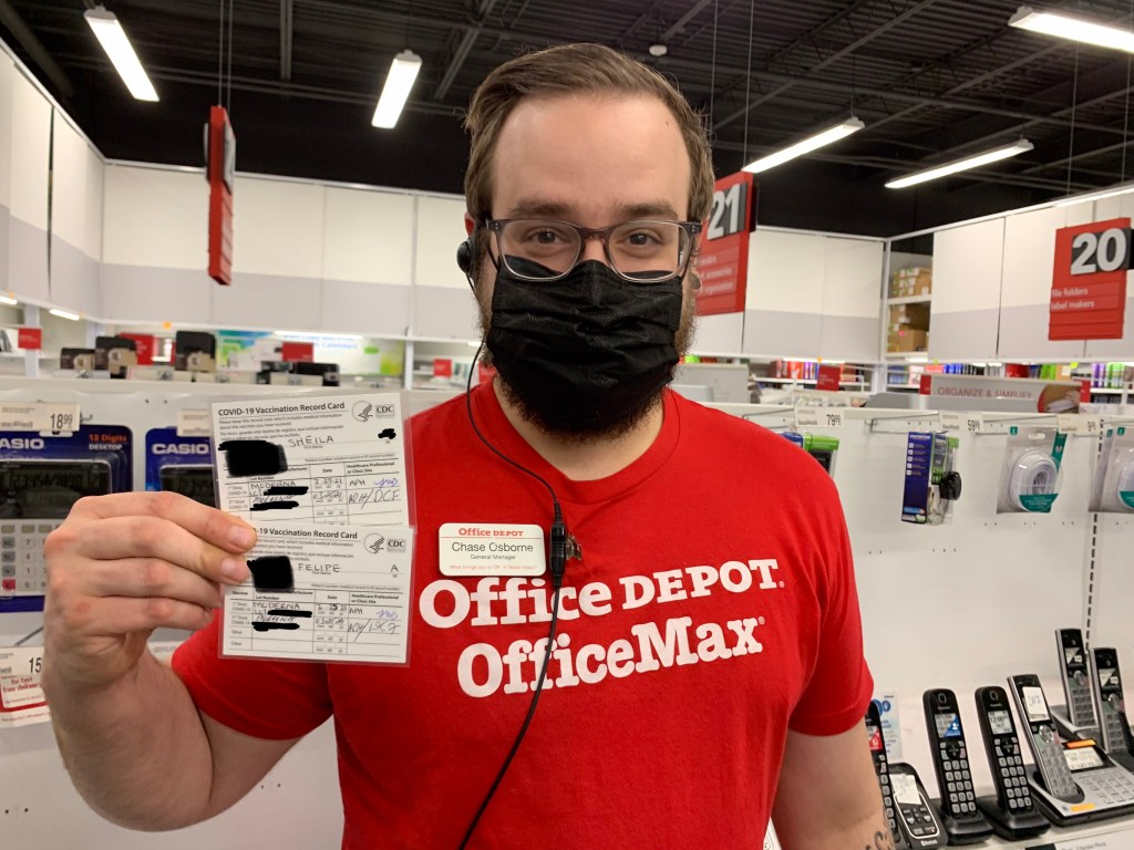 April 05, 2021 – Aging Gracefully – Through Covid-19 – Shout Out to Office Depot: Free Laminating of Our CDC Vaccination Record; Plus Playtime with Grandchild; and New Volleyball Image&nbsp;Upload