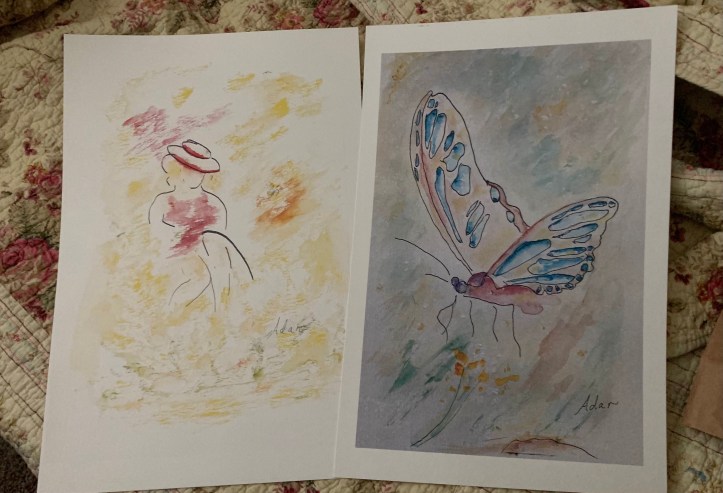 Adan's watercolor prints for reopening of the Old Bakery & Emporium 2021 ©Felipe Adan Lerma