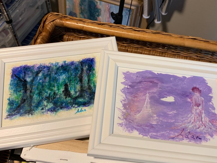 Adan's watercolor originals for reopening of the Old Bakery & Emporium 2021 ©Felipe Adan Lerma