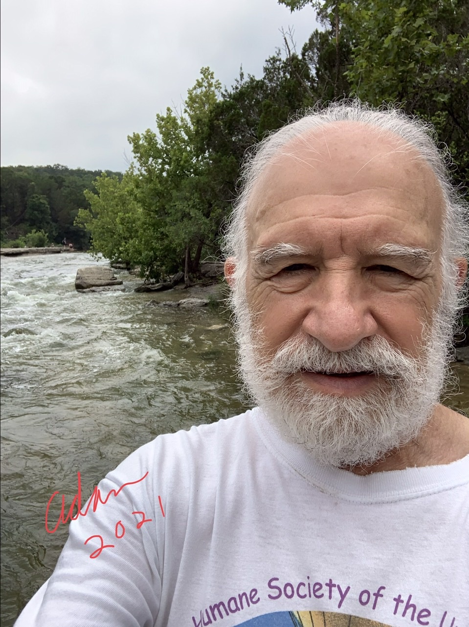 June 07, 2021 – Standing on a Rock in Barton Creek, Two Videos and a&nbsp;Selfie