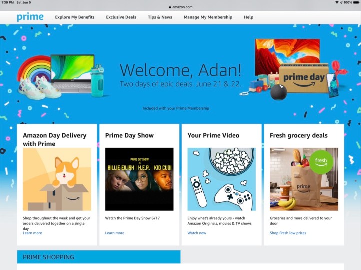 My Amazon Prime Prime Days June 21 & 22, 2021