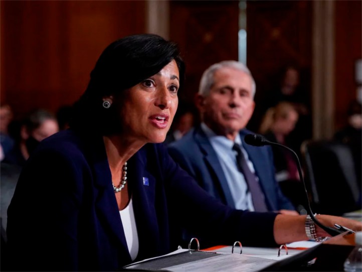Dr. Rochelle Walensky, director of the Centers for Disease Control and Prevention (CDC), and top infectious disease expert Dr. Anthony Fauci testify before the Senate Health, Education, Labor, and Pensions Committee on Capitol Hill in Washington, Tuesday, July 20, 2021. Cases of COVID-19 have tripled over the past three weeks, and hospitalizations and deaths are rising among unvaccinated people. (AP Photo/J. Scott Applewhite, Pool) https://www.npr.org/sections/health-shots/2021/08/19/1028594715/covid-booster-shots-are-coming-heres-what-you-need-to-know