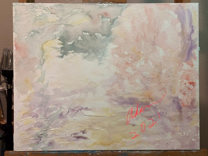 Watercolor over light absorbent ground (possible title, Fantasy Walk) ©Felipe Adan Lerma