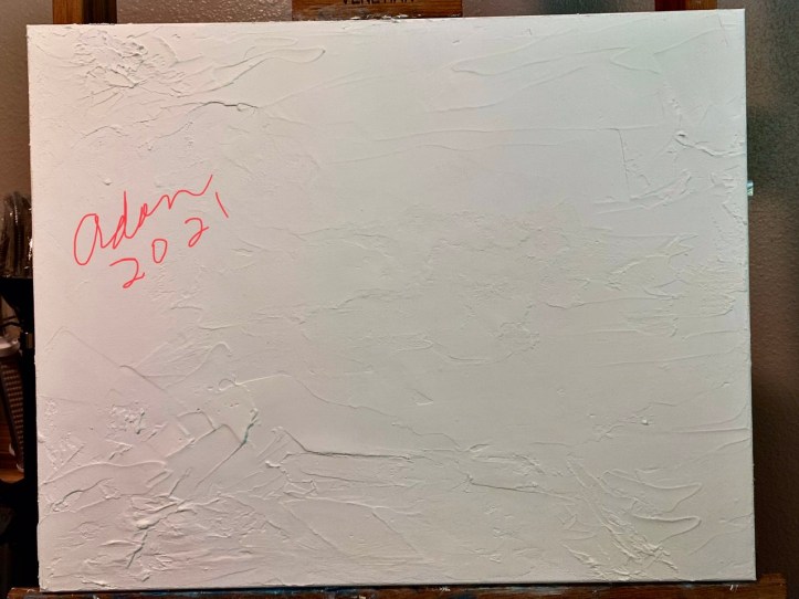 Light Molding Paste inlay on 16x20 canvas ©Felipe Adan Lerma