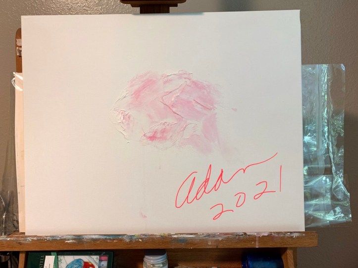 Using left over paint from painting 10.31.21 ©Felipe Adan Lerma