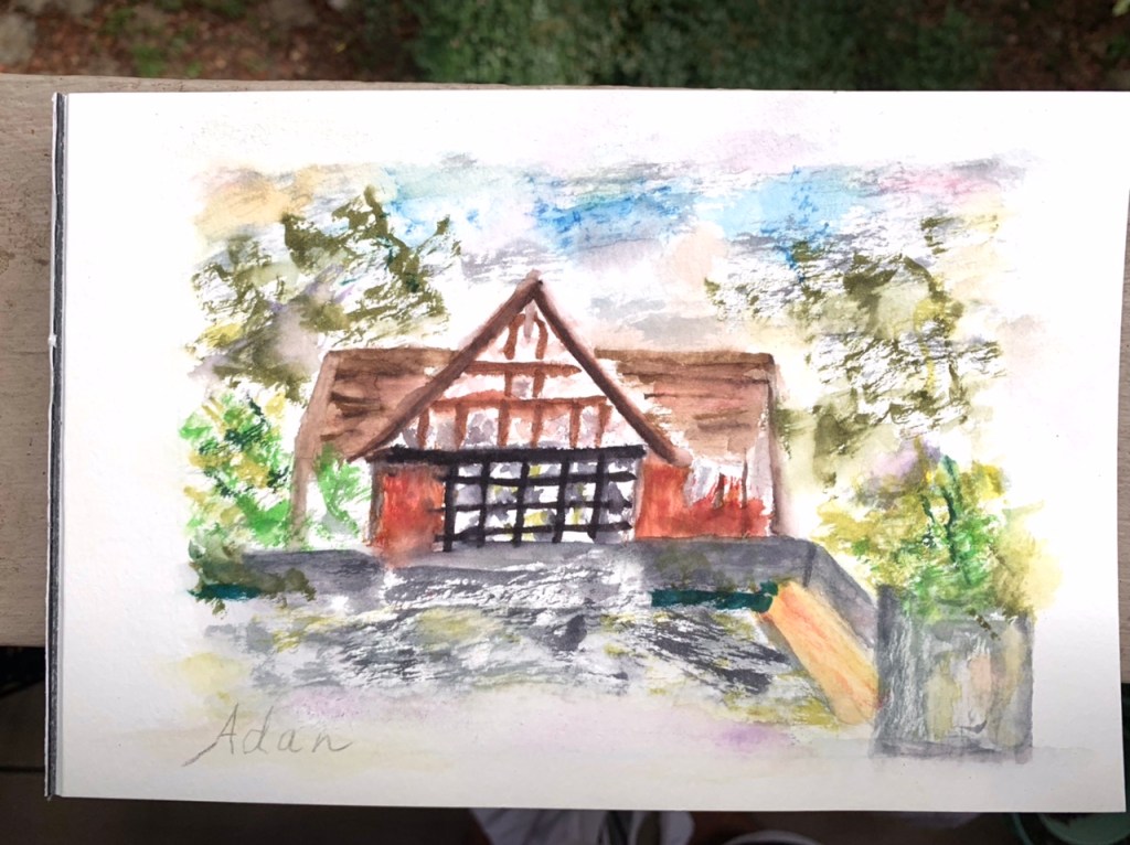 October 15, 2021 – 2nd Time Out Sketching with Austin’s #UrbanSketchers Group! Still a Treat!&nbsp;#PeasePark