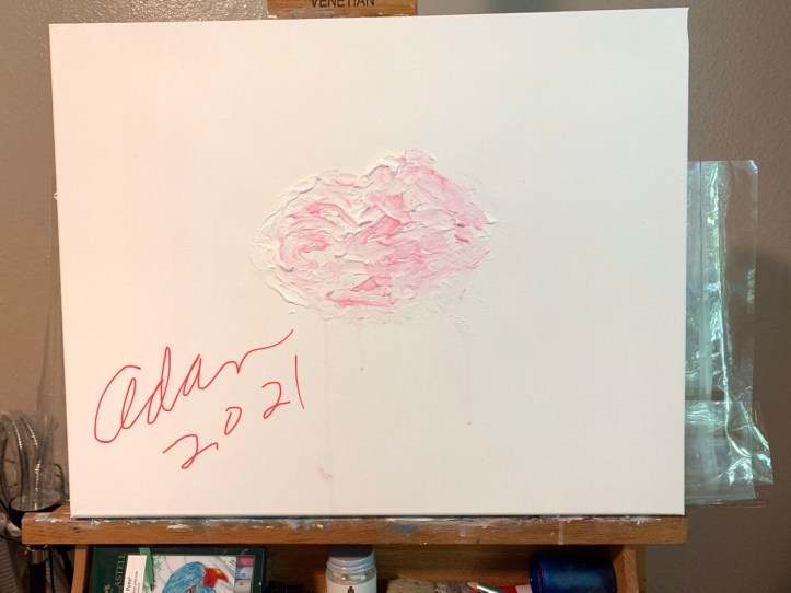 Using left over paint from painting 10.31.21 ©Felipe Adan Lerma