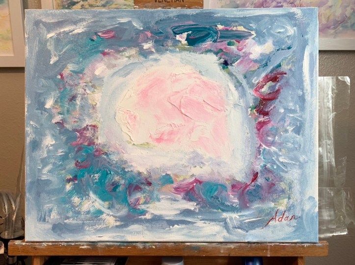 The Earth Sends Its Prayers ©Felipe Adan Lerma, 16x20 acrylic on Golden Light Molding Paste on canvas Nov 2021