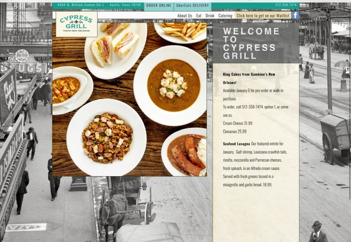 Cypress Grill Austin, hosting site for Creative Arts Society artists https://cypressgrill.net/